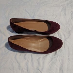 Burgundy J.Crew flats